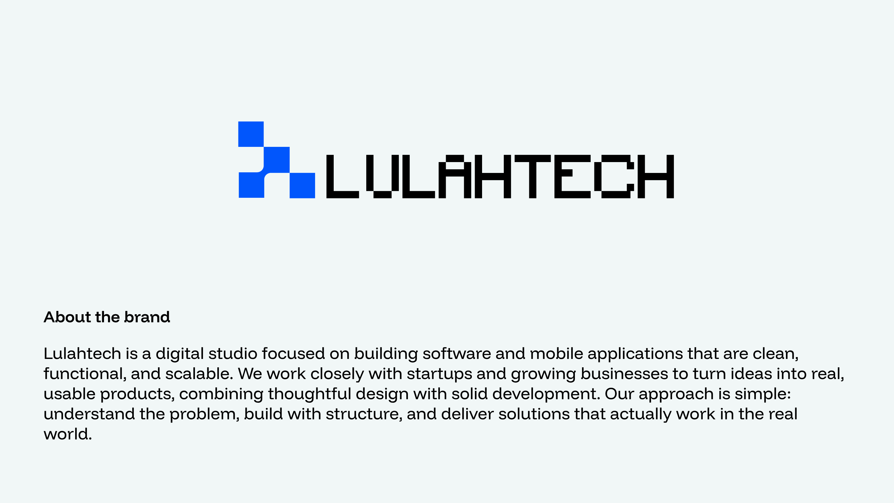 Lulahtech brand guideline — slide 2